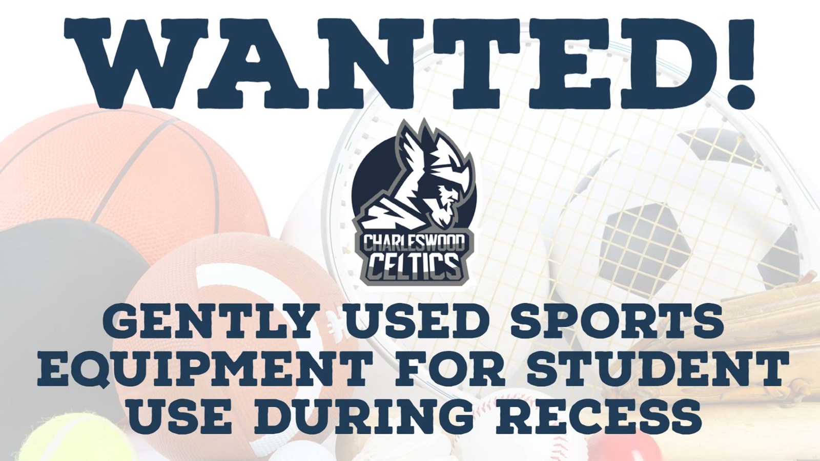 Wanted! Gently Used Sports Equipment